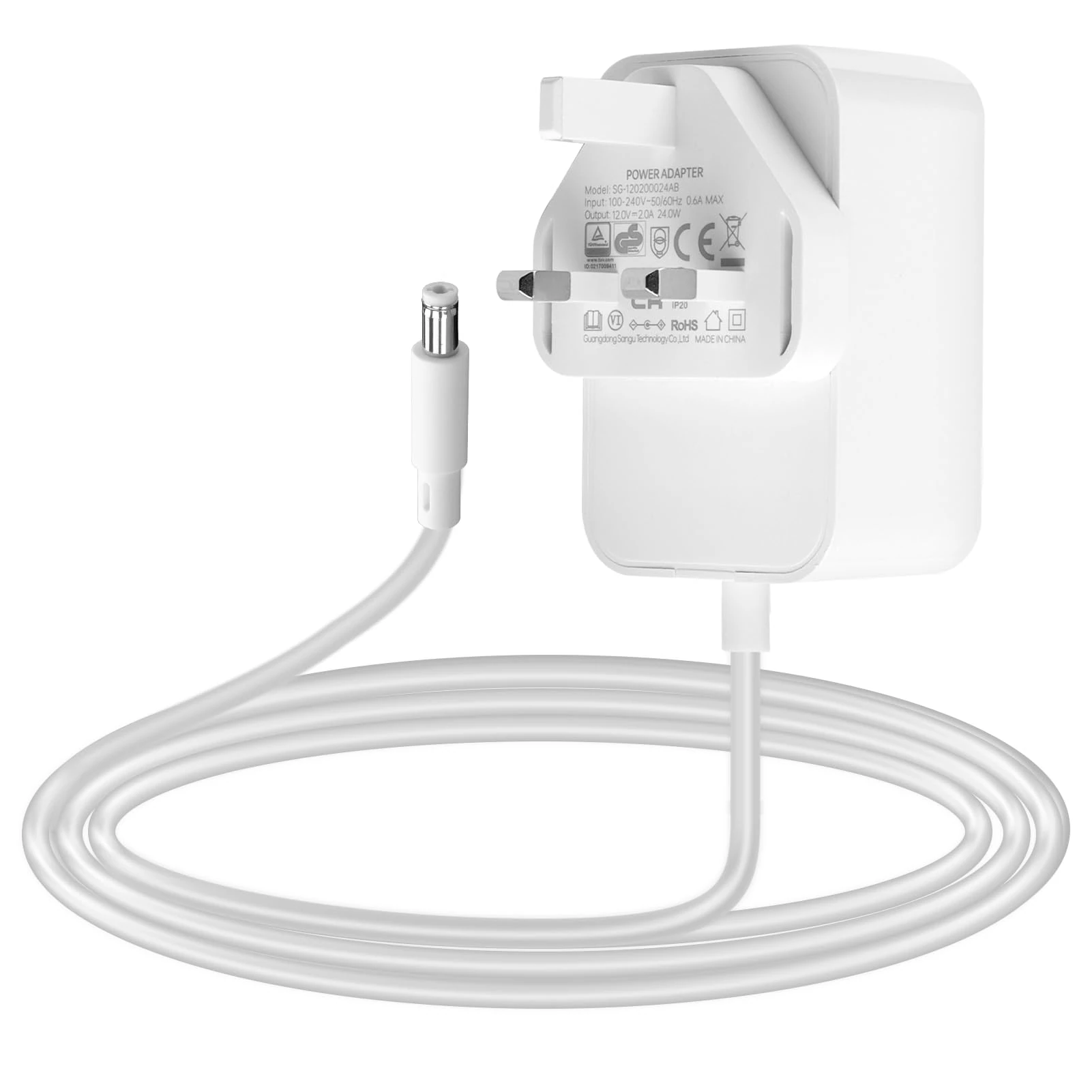 12V Power Adapter Compatible with BT-Openreach ONT EchoLife-HG612-Fibre-optic-Modem Power Supply 1.5 M 5.5mm x 2.1mm for desk Lamp Atomizer Security Camera Monitor Wireless Routers WIFI IP Audio