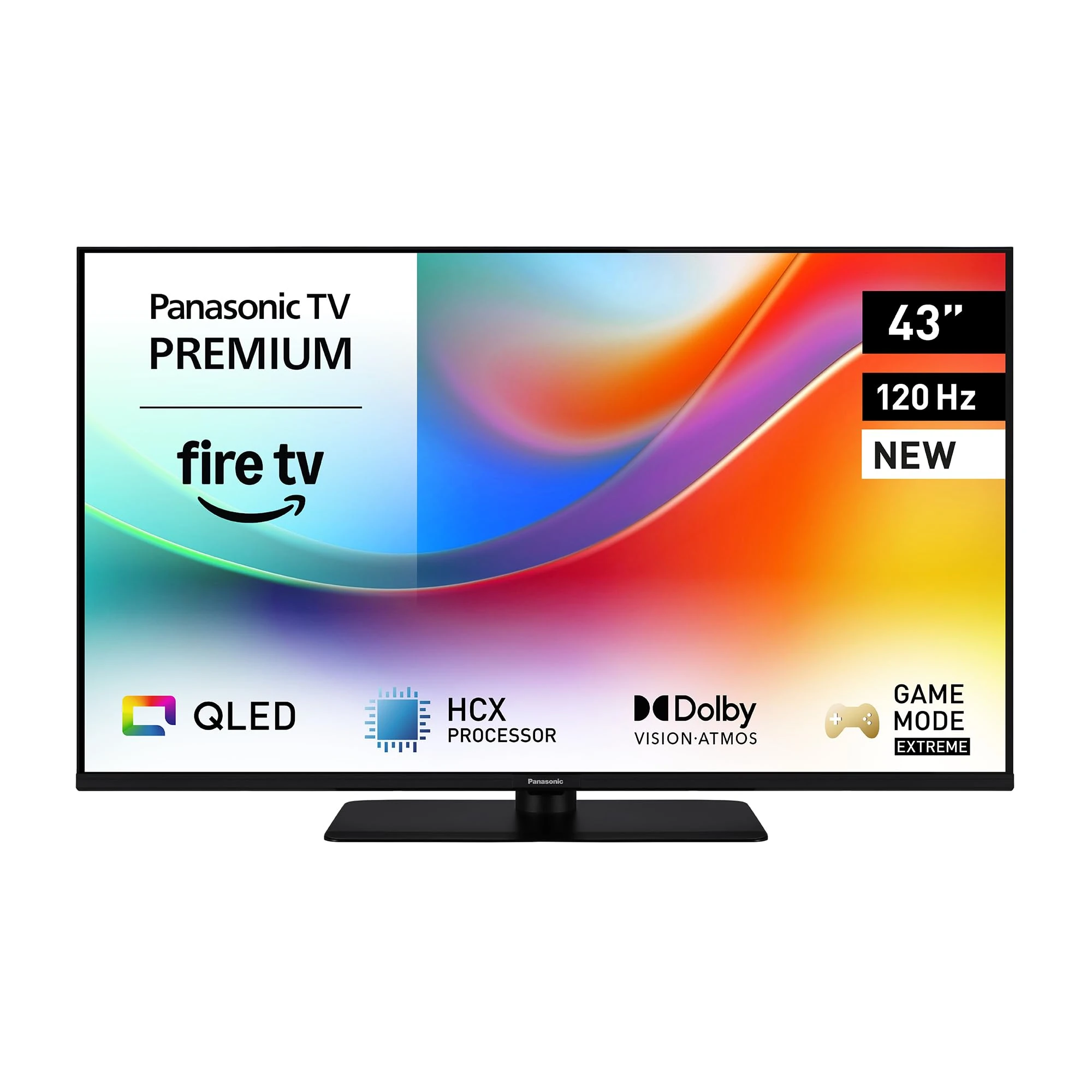 Panasonic Premium TV-43W85BEY, W85B Series, 43 inch, 4K Ultra HD QLED Smart TV, 2025, 120Hz, Fire TV, Dolby Vision & Atmos, Alexa Voice Control, Airplay, Bluetooth, Black