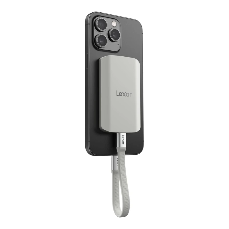 Lexar ES5 Portable SSD 1TB, USB 3.2 Gen2x2 up to 2000MB/s Read and Write, IP65, Magsafe External SSD Support Apple ProRes 4K (for iPhone 15/16 Pro) and Galaxy S25 8K, for Laptop, Liquid Silicon Build