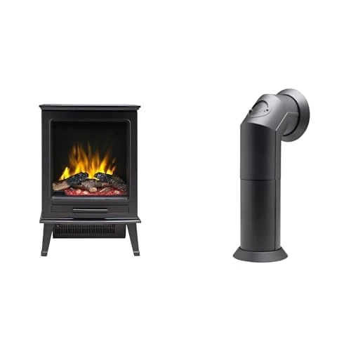Dimplex Fernshaw Optiflame 3D Black Electric Stove Fire and Stove Pipe Accessory for Electric Fires