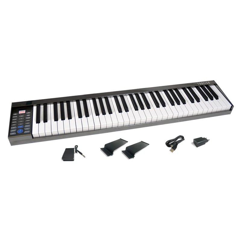 Farfisa | Professional Digital MIDI Keyboard with 61 Keys with Touch Function and Stereo Speakers, 91.5 x 17.5 x 6.5 cm
