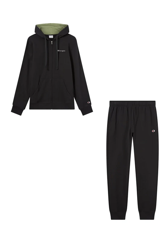 Champion Men's Sweatsuit, Black (KK001), M - Image 1