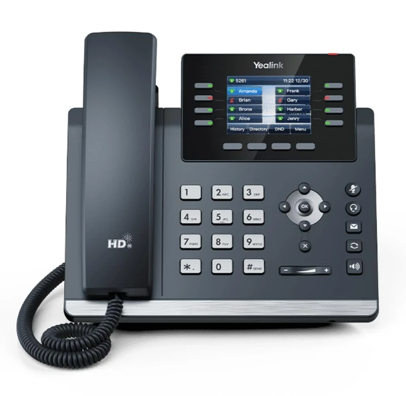 Yealink SIP-T44W IP Desk Phone, upto 12 SIP accounts, Dual Band Wi-Fi, Bluetooth, Colour Display