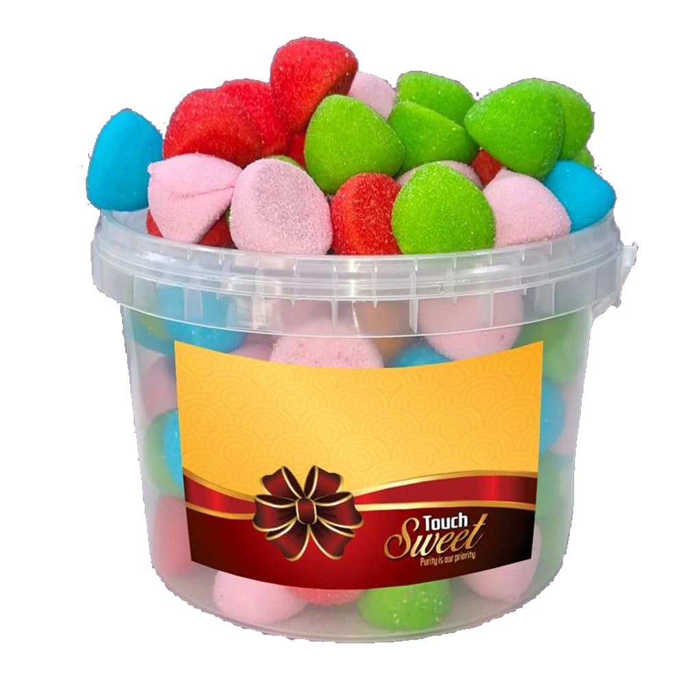 Multicoloured Marshmallow Paint Balls – Random Mixed Flavours in Gift Tub 500g – Sugar Coated Soft & Chewy Sweets