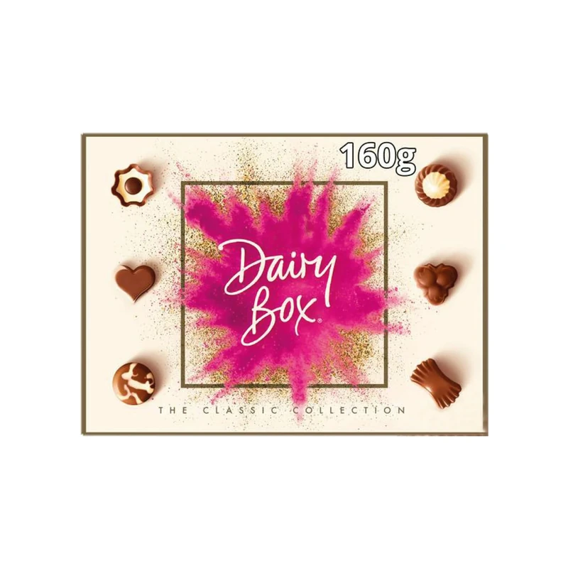 Dairy Box Milk Chocolate Selection - 160g | Irresistible Assortment of Fine Milk Chocolates | Perfect for Chocolate Lovers
