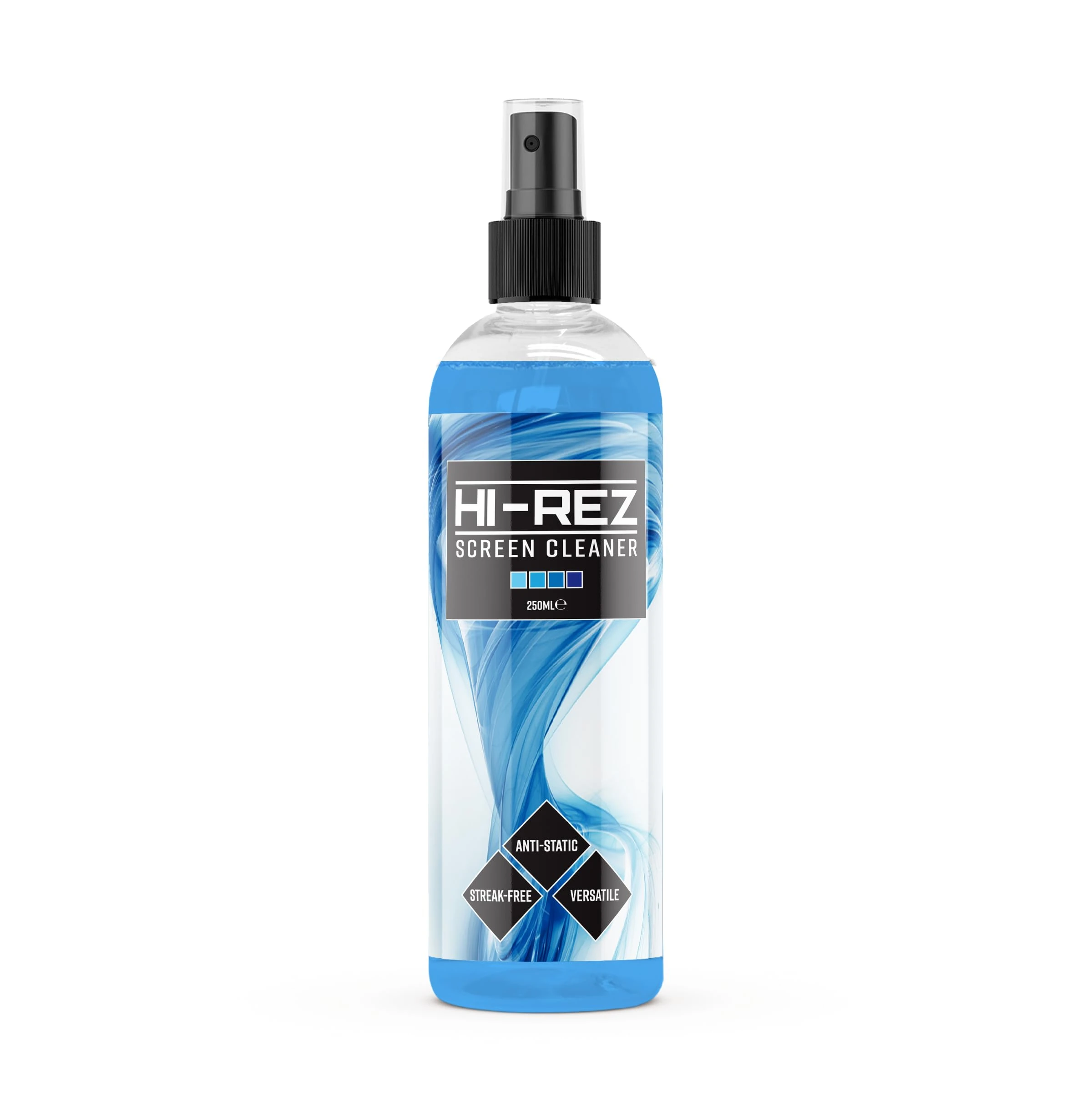 Hi-Rez - Screen Cleaner Spray 250ml - Streak-Free Cleaning for Monitors, Laptops, TVs, Phones & Tablets - Anti-Static Formula - UK Made