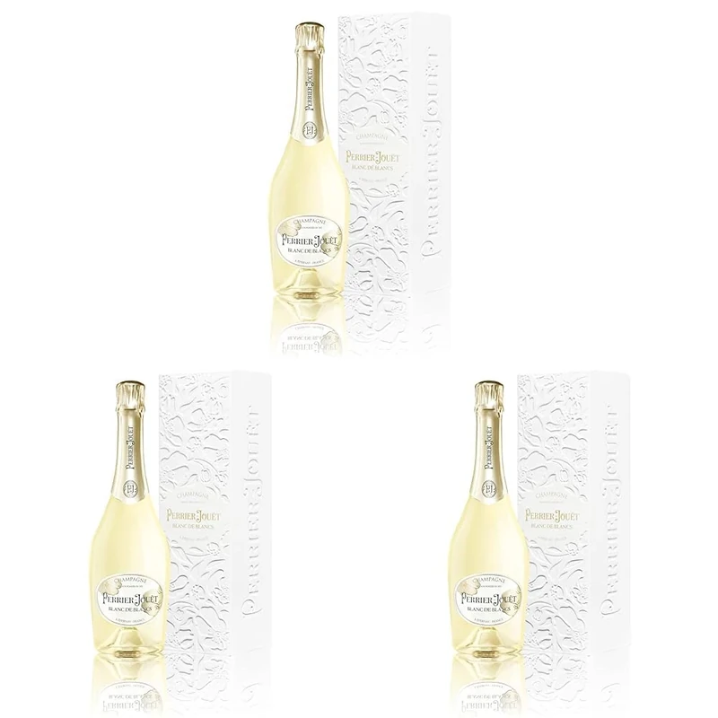 Perrier-Jouët Blanc de Blancs Champagne, 75 cl with Box (Pack of 3)