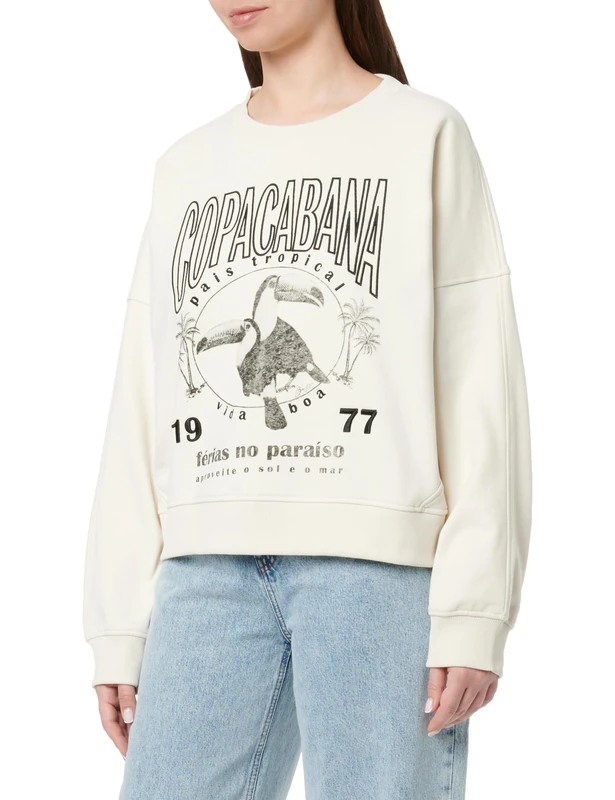 BOSS Women's Sweatshirt, Open White 118, S
