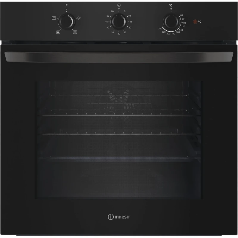 Indesit Click&Clean Built In Electric Single Oven - Black - A Rated