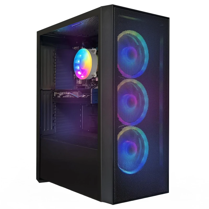 STGsivir Gaming PC, Gaming Computer Desktop Tower, Ryzen 7 5700G up to 4.6GHz, 32G DDR4 RAM,1TB SSD, WIFI 6, BT5.0, RGB fan x3, Windows11 PRO