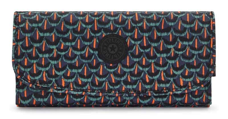 Kipling Money Land Large Wallet, Geo Feather (Black)