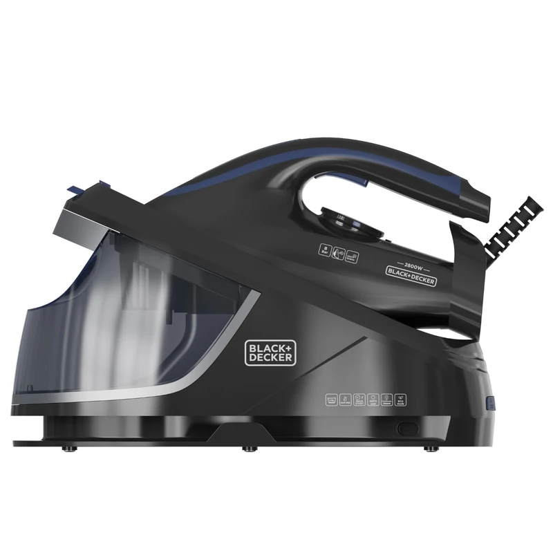 Black+Decker – Compact ironing station| Lightweight| 1.5 L water tank|Steam boost 400 g/min| Precision tip| Ceramic soleplate| Self-cleaning| Lime protection| ECO mode| Ergonomic design