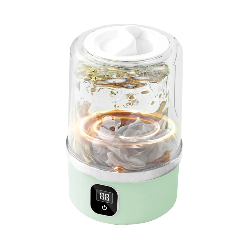 Mppchhn Underwear Washer Machine | Small Clothes Washing Machine - 3000mAh High-Capacity Battery Compact Clothes Appliance for Delicates Socks Towels