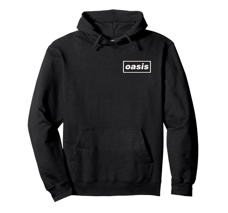 Oasis Pocket Hit Logo Black Pullover Hoodie