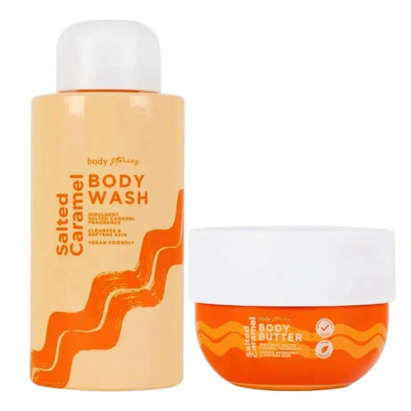 Body Storiēs Body Wash & Body Butter - Salted Caramel | Vegan | 400mL+200mL [BUNDLE]
