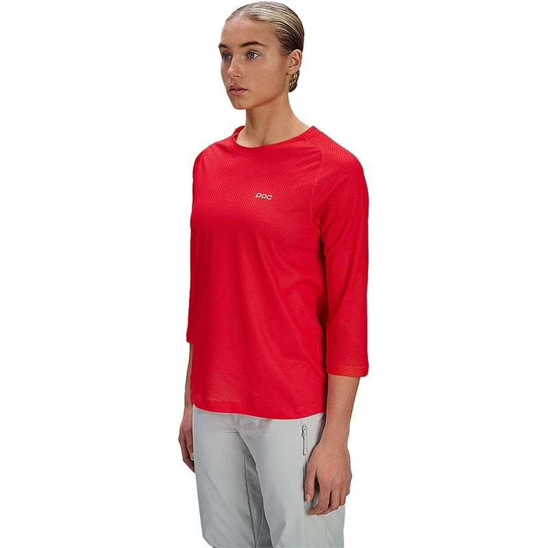 POC Motion Air 3/4 Jersey Women's – MTB Jersey for MTB and Trail Riding with Lightweight Recycled Polyester mesh, Quick-Drying Moisture Management, Durable snag-Resistant Construction