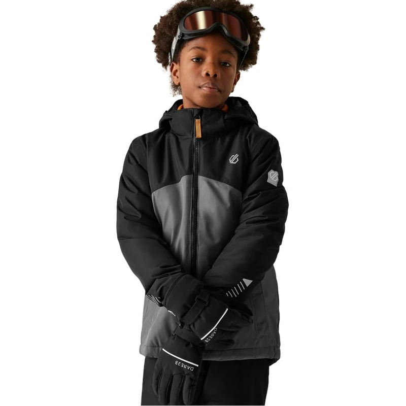 Dare2b Unisex Kids Impose V Ski Jacket, Black Iron Gate, 15 Years EU