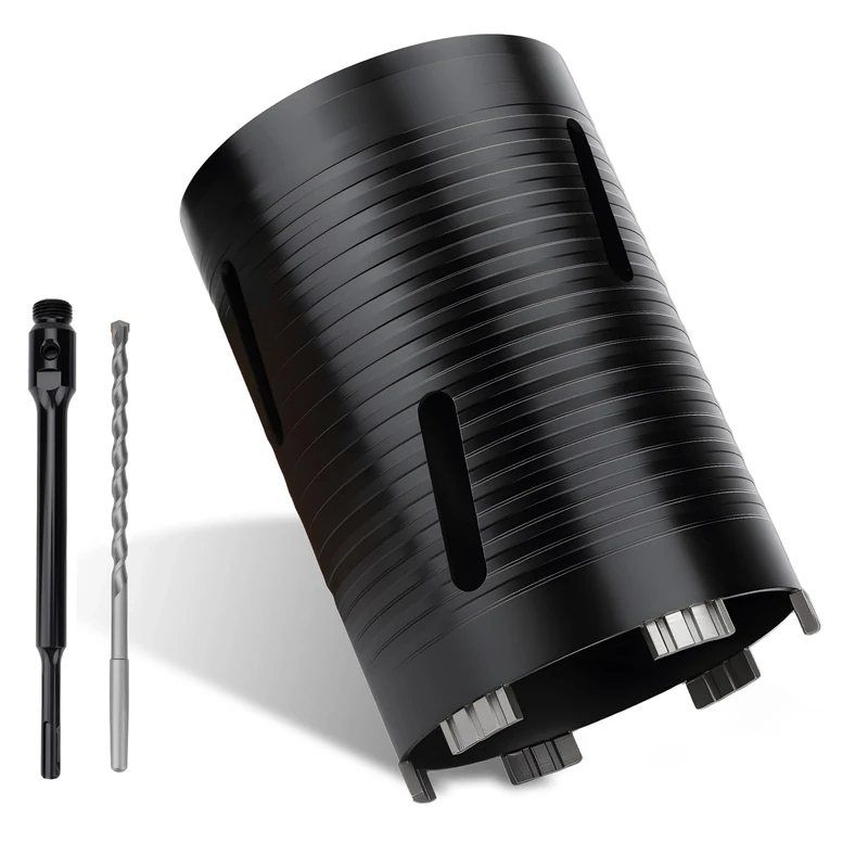 MOXPIFY 127mm x 170mm Long Diamond Core Drill Bit Set with 240mm SDS Plus Shank. To Be Used In Concrete Masonry Brick Block Stone Granite.