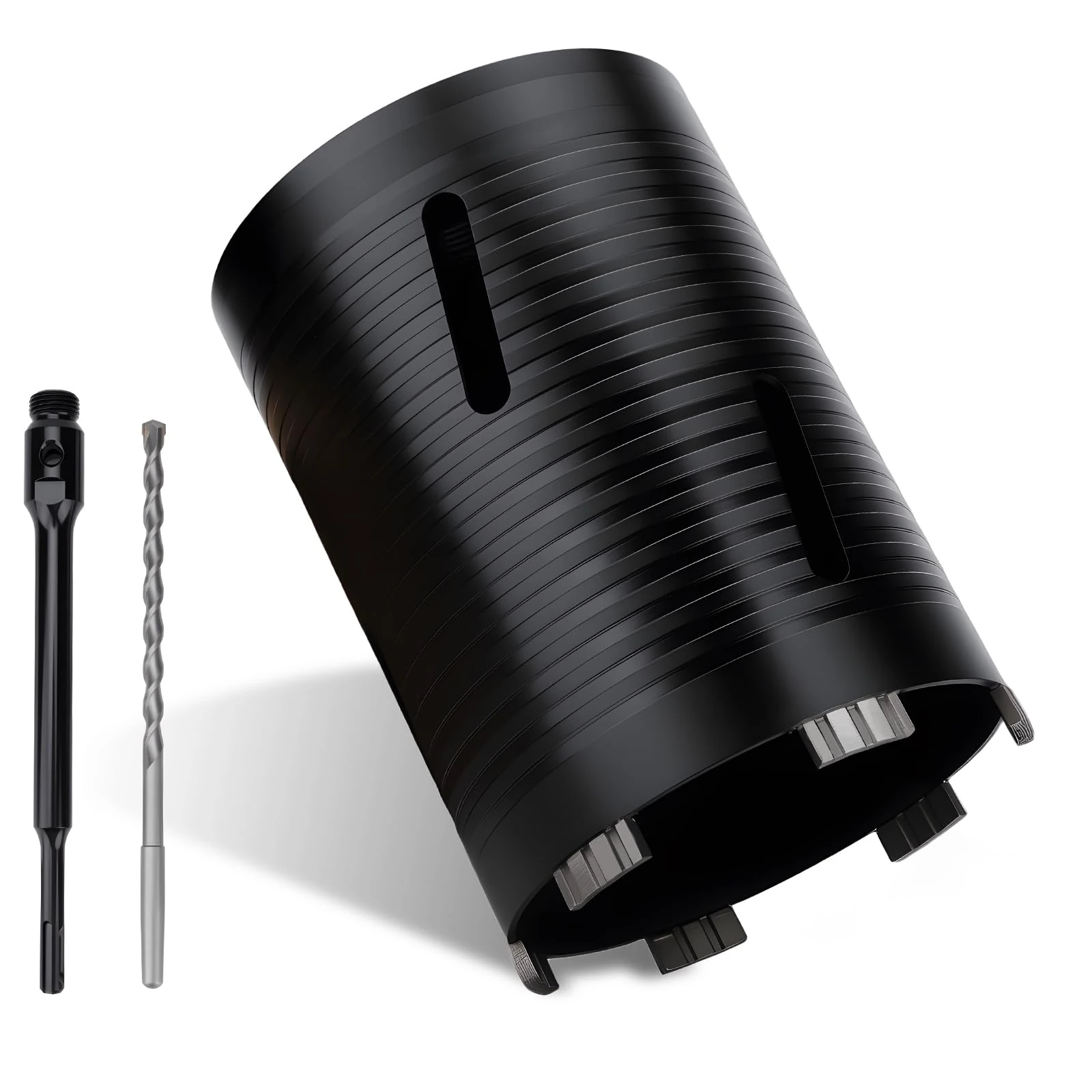 MOXPIFY 132mm x 170mm Long Diamond Core Drill Bit Set with 240mm SDS Plus Shank. To Be Used In Concrete Masonry Brick Block Stone Granite.