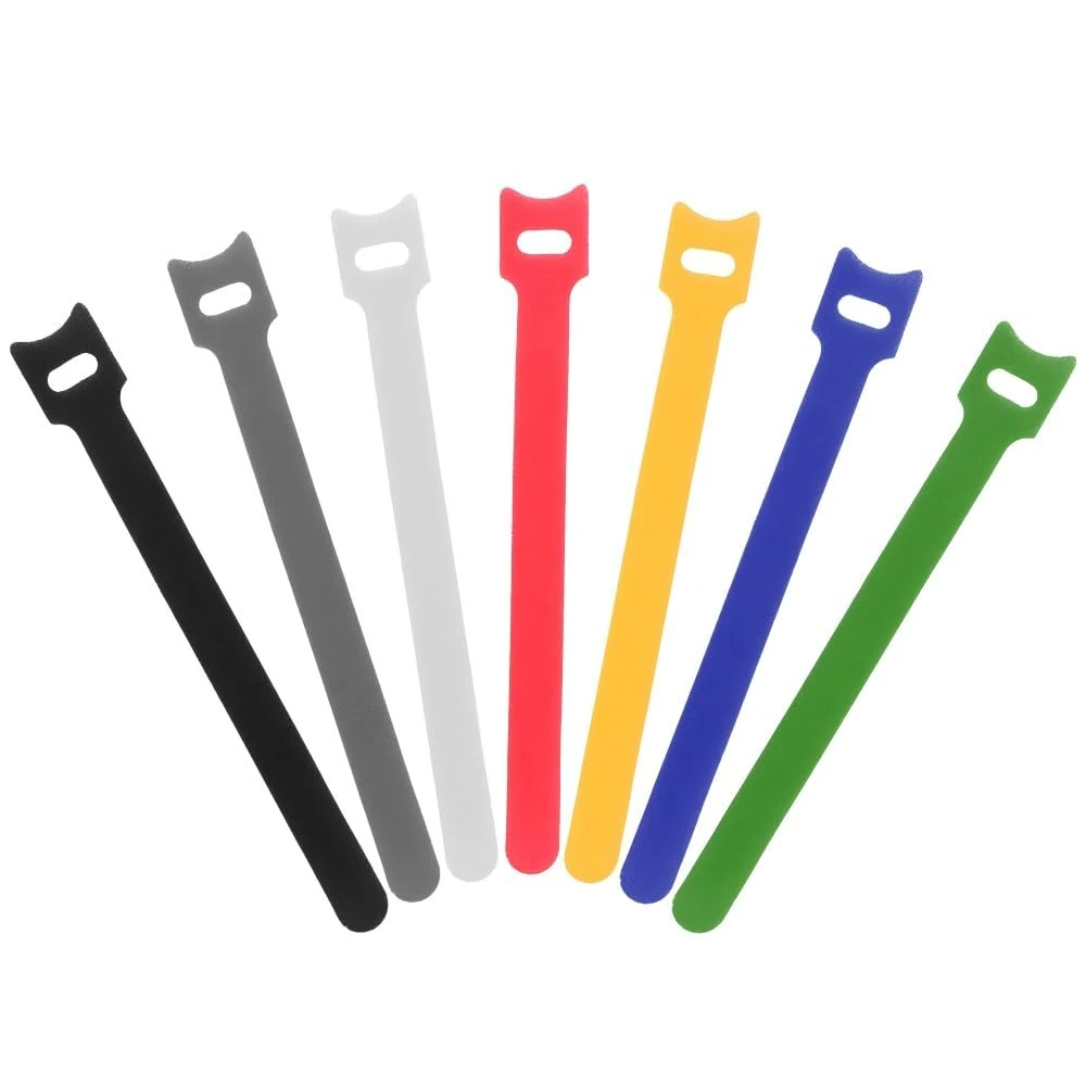 60PCS Gray Hook and Loop Cable Ties – 6" Reusable and Adjustable Cord Organizer Straps for Wires, Electronics, Home & Office Cable Management