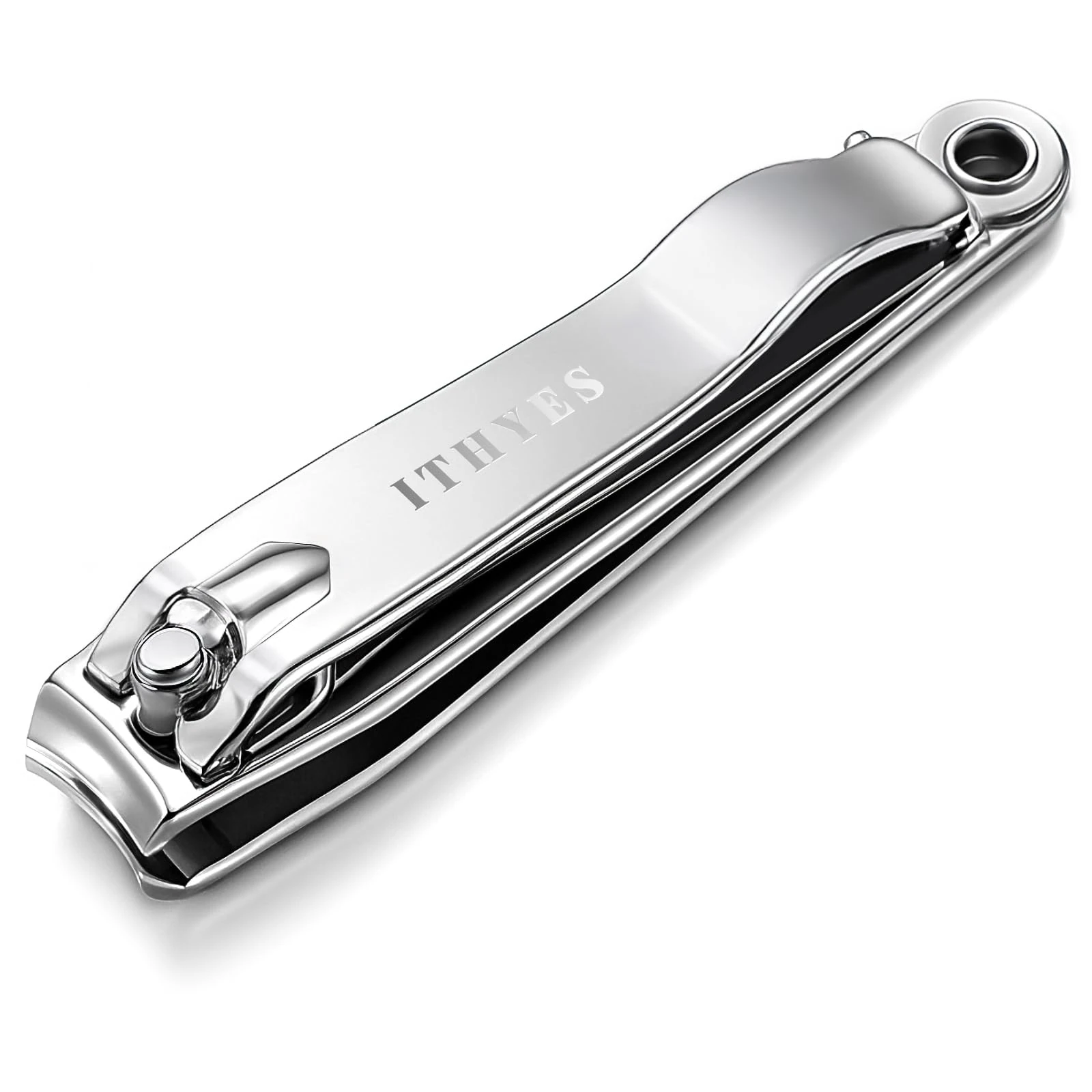 Ithyes Nail Clipper Nail Cutter Toenail Fingernail Clipper for Thick Nails Stainless Steel Sharp Sturdy Trimmer for Men & Women 1 Pack (Silver)