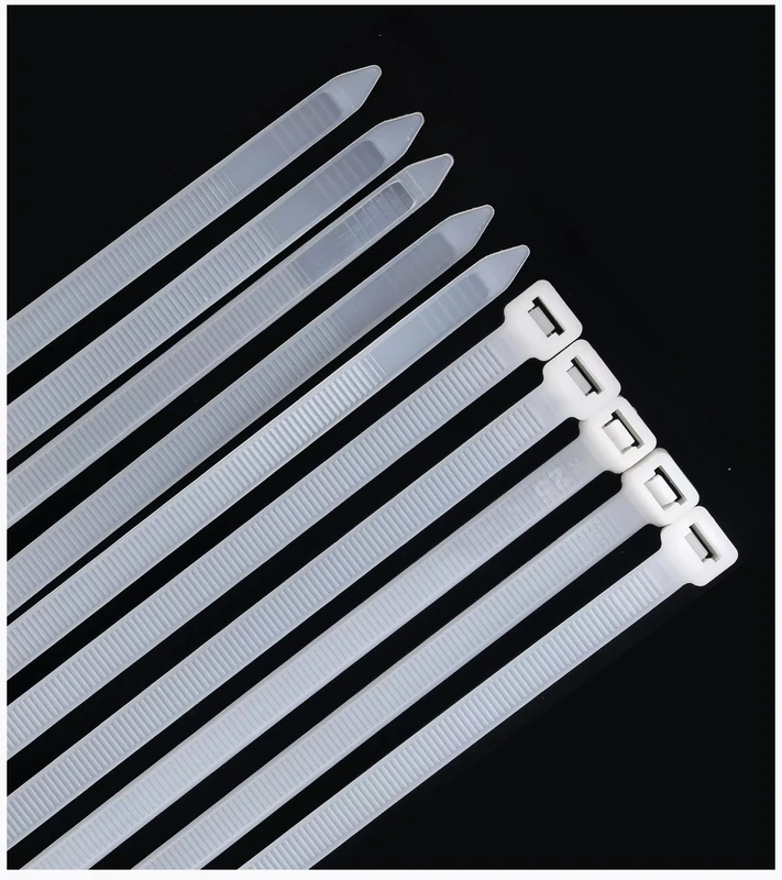 Menylon Cable Ties Clear 300mmx7.6mm, 50 Pack Long White Plastic Zip Ties Heavy Duty with 70 Kg Tensile Strength, Thick Self-Locking Tie Wraps Extra Strong for Garden Office Home Outdoor
