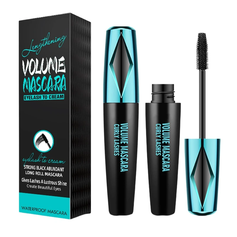 Jugaoge 1pc Long Lasting Mascara For Women Girls Waterproof Smudge Proof Natural Lengthening Volumizing Eye Makeup Black One Size