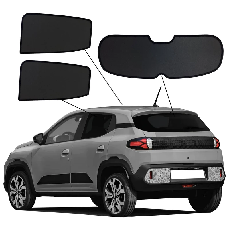 SunClip Privacy & Sun protection compatible with Dacia Spring (EV) Facelift 2024-