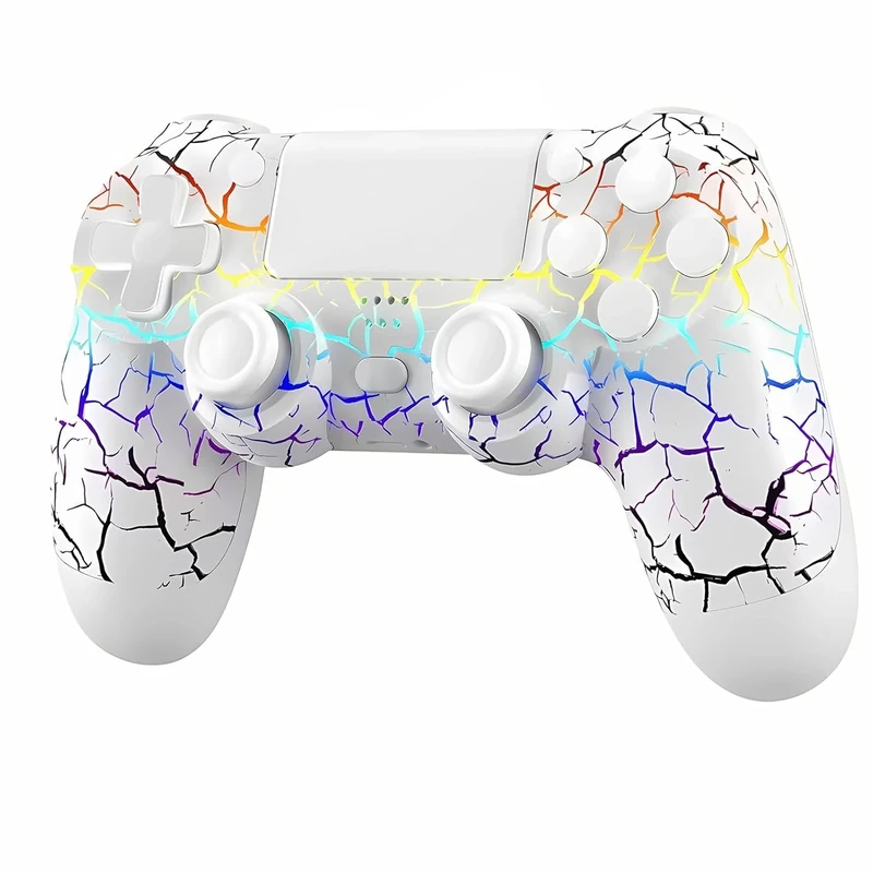 CSWXIO Wireless Controller for PS4, Joystick Gamepad Compatible with PS-4/Slim/Pro/PC with RGB LED, Double Vibration, 6-Axis, Touchpad, Headphone Jack