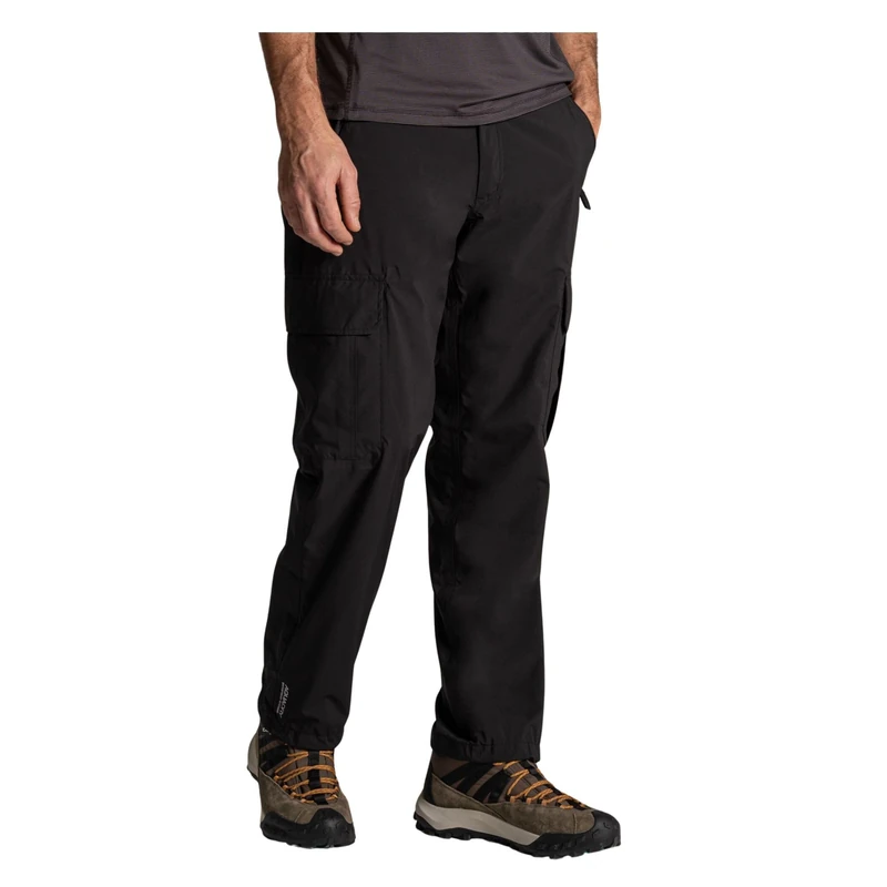 Craghoppers Mens Indus Waterproof Walking Trousers Breathable Windproof Hiking Cargos Black