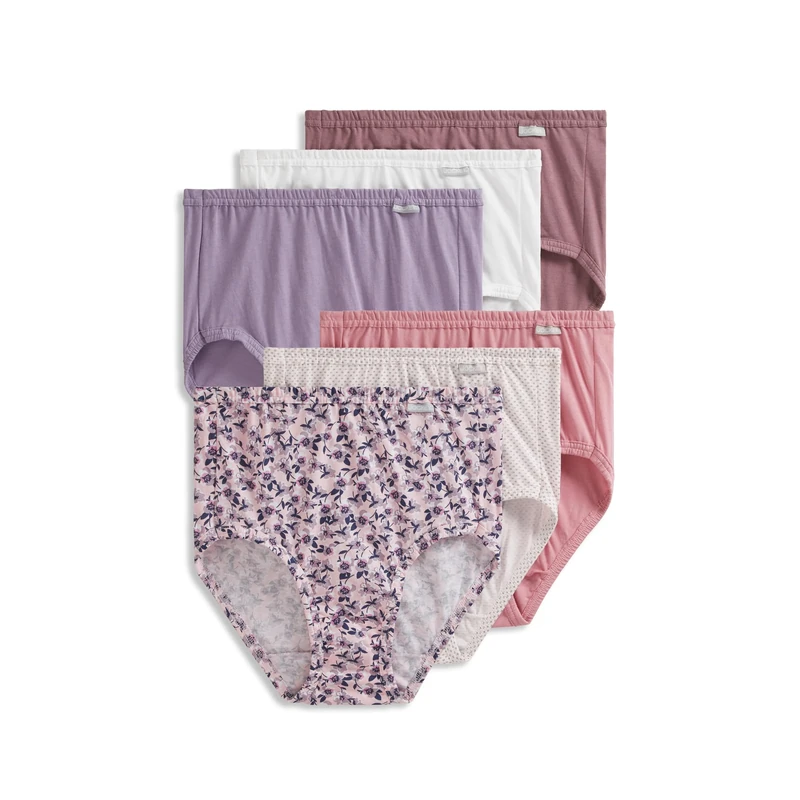 Jockey Women's Underwear Plus Size Elance Brief - 6 Pack, Cosmetic Pink, 11 Plus