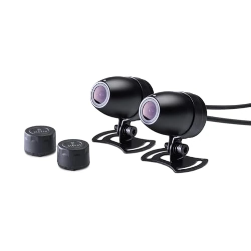 Midland – BikePlay Pro Expansion Kit C1683, Front and Rear Dash Cam System for Motorbike with Blind Spot Detection, Tire Pressure Monitoring, Full HD 1080p Cameras, Motorbike Accessories