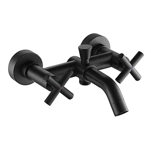 Edouard Rousseau Nanka Bath and Shower Mixer Tap - Ceramic Heads 1/4 T - Large Flow Aerator - Distance 150 mm