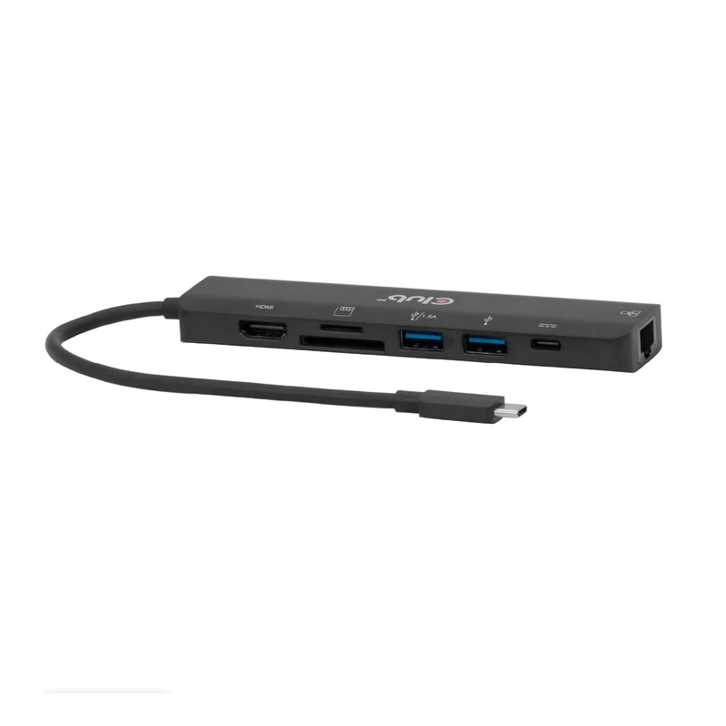 Club3D CSV-2553 USB C® 7-in-1 Hub = >HDMI™4K60Hz/SD-TF, 2X USB A/USB C PD/RJ45
