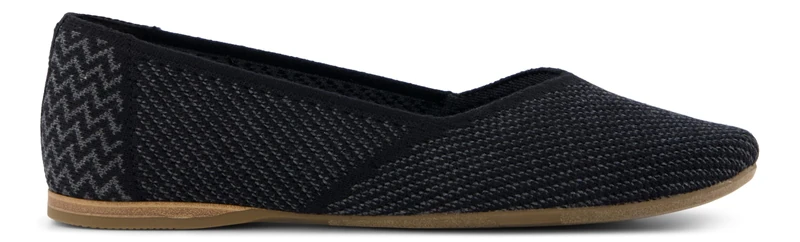 TOMS Women's Gemma Flat, Black Engineered Knit, 9 UK