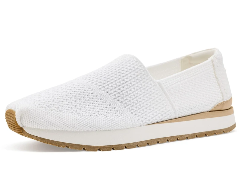 TOMS Women's Resident Plus Sneaker, White Engineered Knit, 3 UK