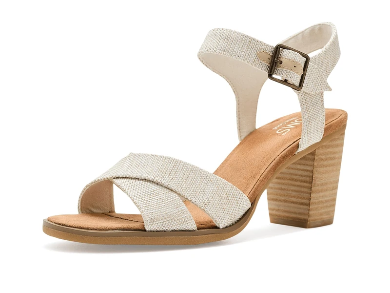 TOMS Women's Majorca Ankle Strap Heeled Sandal, Natural Yarn Dye, 3.5 UK - Image 1