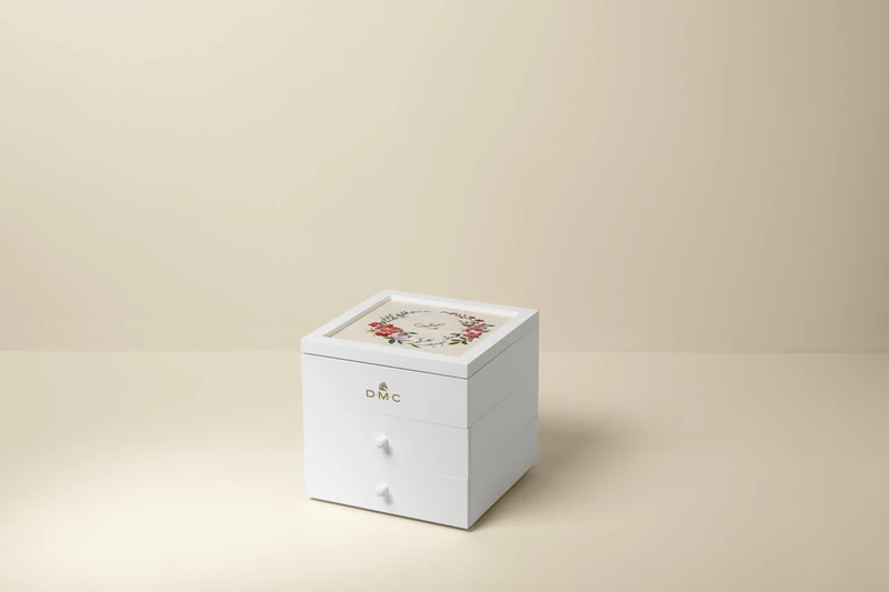 DMC Modular Storage Box Includes 70 Skeins of DMC Six-Strand Embroidery Floss