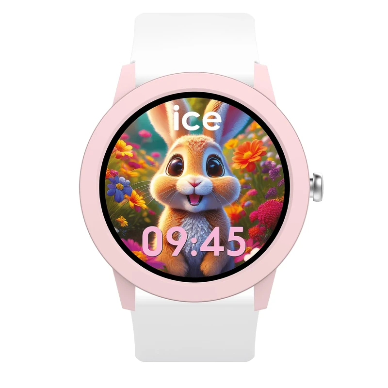 ICE-WATCH - ICE smart junior 3.0 Pink White - Round pink smartwatch for girls with silicone strap - 025248 (1.19 inches)