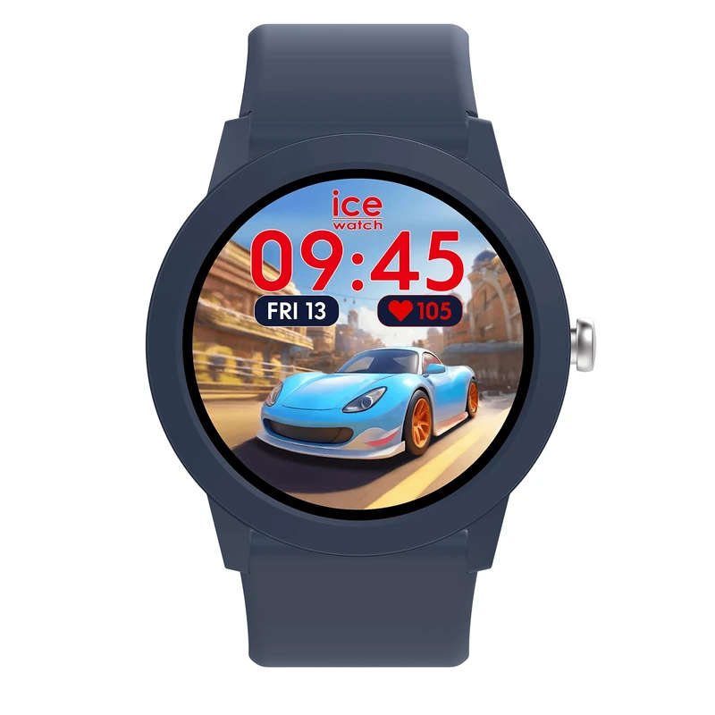 ICE-WATCH - ICE smart junior 3.0 Blue - Round blue smartwatch for boys with silicone strap - 025247 (1.19 inches)