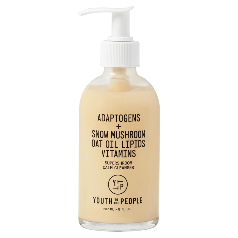 Youth To The People Adaptogen Cleanser, Calms Irritation, Nurtures Skin, Non-Comedogenic Skincare, Fragrance-Free, & Ophthalmologist-Tested Face Wash, Gentle Makeup Remover, 237ml