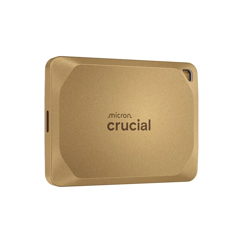 Crucial X10 Pro 2TB Portable External SSD, Up to 2100MB/s Read and 2000MB/s Write, External Solid State Drive, USB-C 3.2, PC and Mac, Dust and Water Resistance, Gold - CT2000X10PROSSD9D02