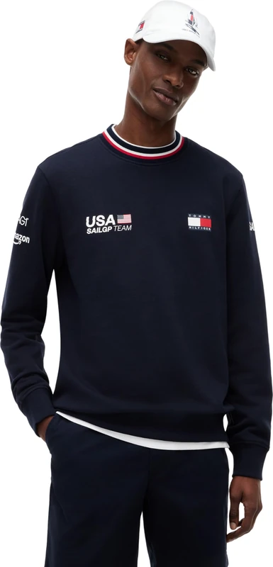 Tommy Hilfiger Men's Sweatshirt US SailGP Replica in Cotton - Image 1