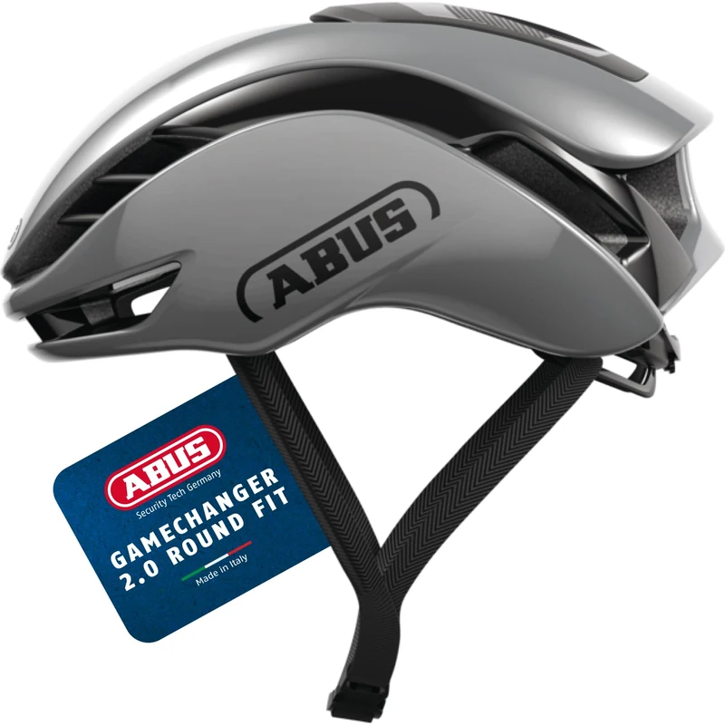 ABUS GameChanger 2.0 RF road bike helmet – high-performance bike helmet with optimised aerodynamics, ventilation and fit for round head shapes – for women and men – size M/L, grey