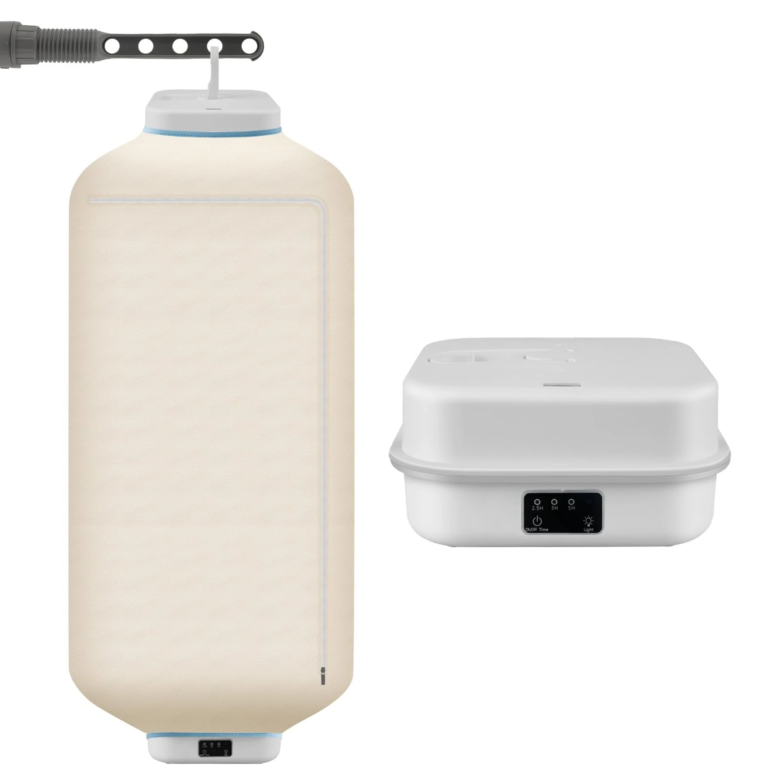 Agrdeed Portable Electric Clothes Dryer, Fast Drying Heated Clothes Airer, 600W Mini Electric Indoor With Drying Bag with Timer for Light Clothes, Camping, Hotel, Apartment