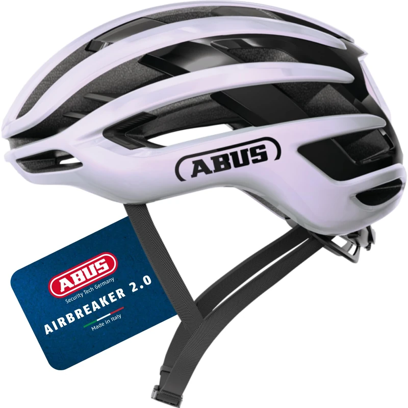 ABUS AirBreaker 2.0 road bike helmet – lightweight bike helmet with a focus on ventilation, aerodynamics, safety and comfort for professional cycling – for women and men – size M, purple
