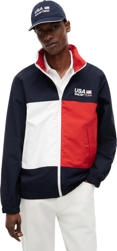 Tommy Hilfiger Men's Jacket US SailGP Regatta with Stand Collar