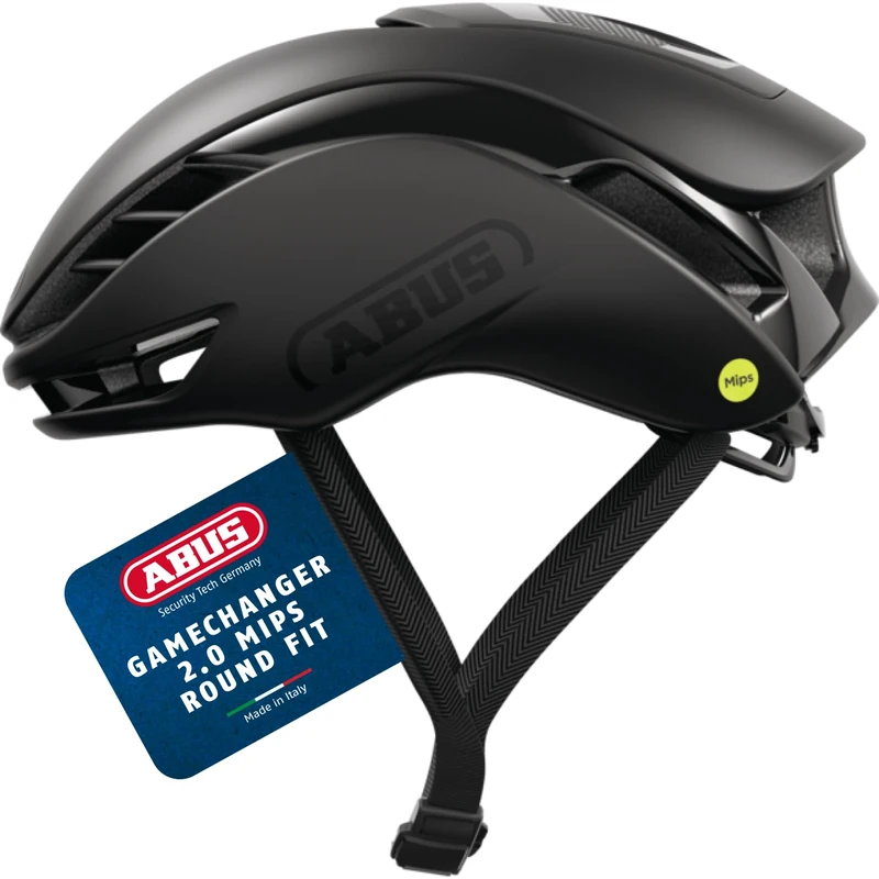 ABUS GameChanger 2.0 MIPS RF road bike helmet – high-performance bike helmet with optimised aerodynamics, ventilation and fit for round head shapes – for women and men – size M/L, black
