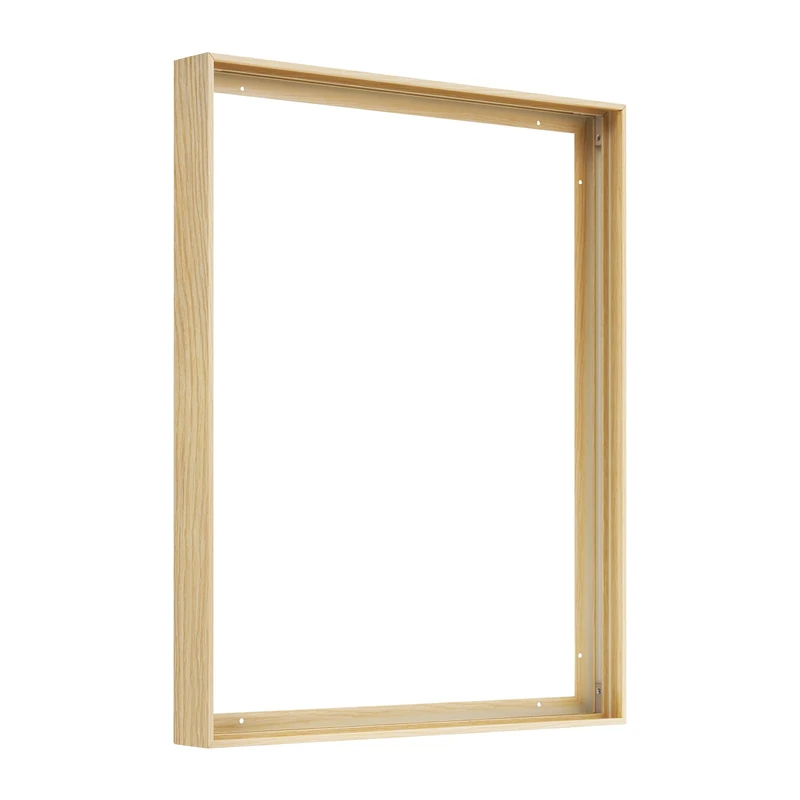 FOLKOR 16x24 Canvas Frame for Abstract Landscape Paintings, 1.5" Deep DIY Floater Frames for Birthday Anniversary Graduation Memories Display, Home Gallery Show Exhibition Decor (Natural)