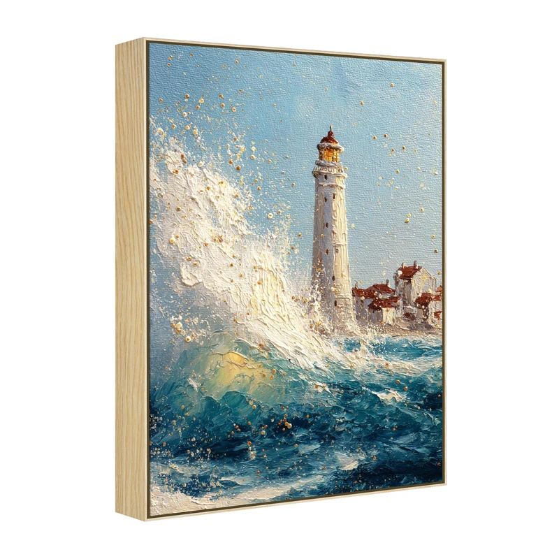 FOLKOR Canvas Frame for 18x24 Art Prints Oil Paintings, 1.5" Deep DIY Metal Square Floating Frames for Landscape Portrait Living Room Fireplace Decor, Horizontal or Vertical Display (Natural)